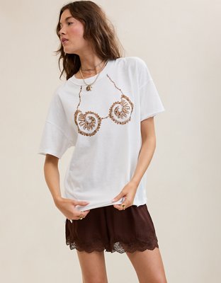 Женская футболка Aerie Oversized Crew Boyfriend, цвет: Белый, вариант 1 — фото 8
