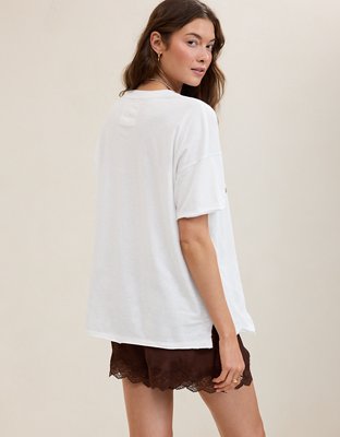 Женская футболка Aerie Oversized Crew Boyfriend, цвет: Белый, вариант 1 — фото 2