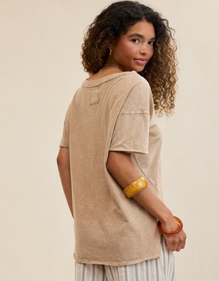 Aerie Oversized V-Neck Boyfriend T-Shirt