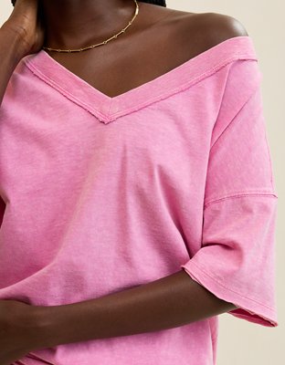Aerie Oversized V-Neck Boyfriend T-Shirt from American Eagle - $25