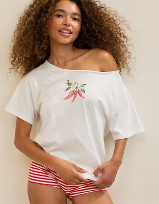 Aerie Off-The-Shoulder Relaxed Tee from American Eagle - $20.96
