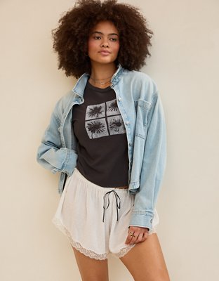 AE Tie-Front Denim Vest | American Eagle
