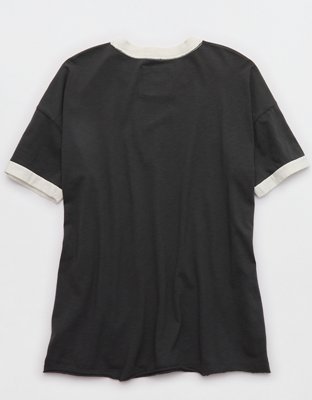 Женская футболка Aerie Smiley® Oversized Crew Boyfriend, цвет: Дымчатый серый — фото 4