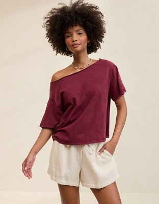 Aerie Off-The-Shoulder Relaxed Tee from American Eagle - $25