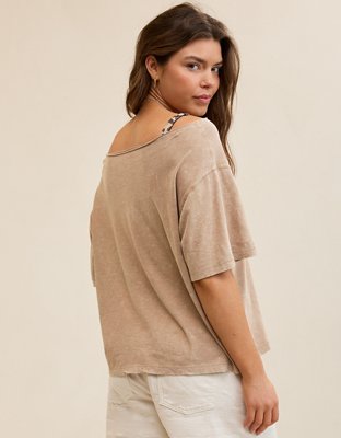 Aerie Off-The-Shoulder Relaxed Tee