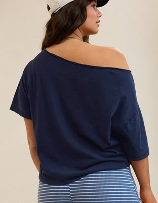 Aerie Off-The-Shoulder Relaxed Tee