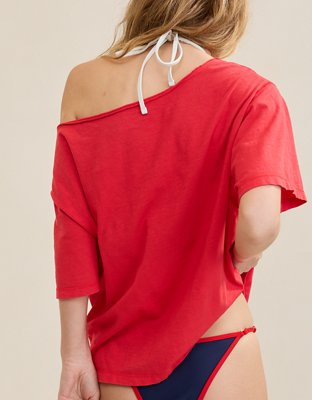 Aerie Off-The-Shoulder Relaxed Tee