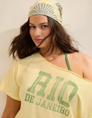 Aerie Off-The-Shoulder Relaxed Tee