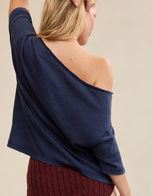 Aerie Off-The-Shoulder Relaxed T-Shirt