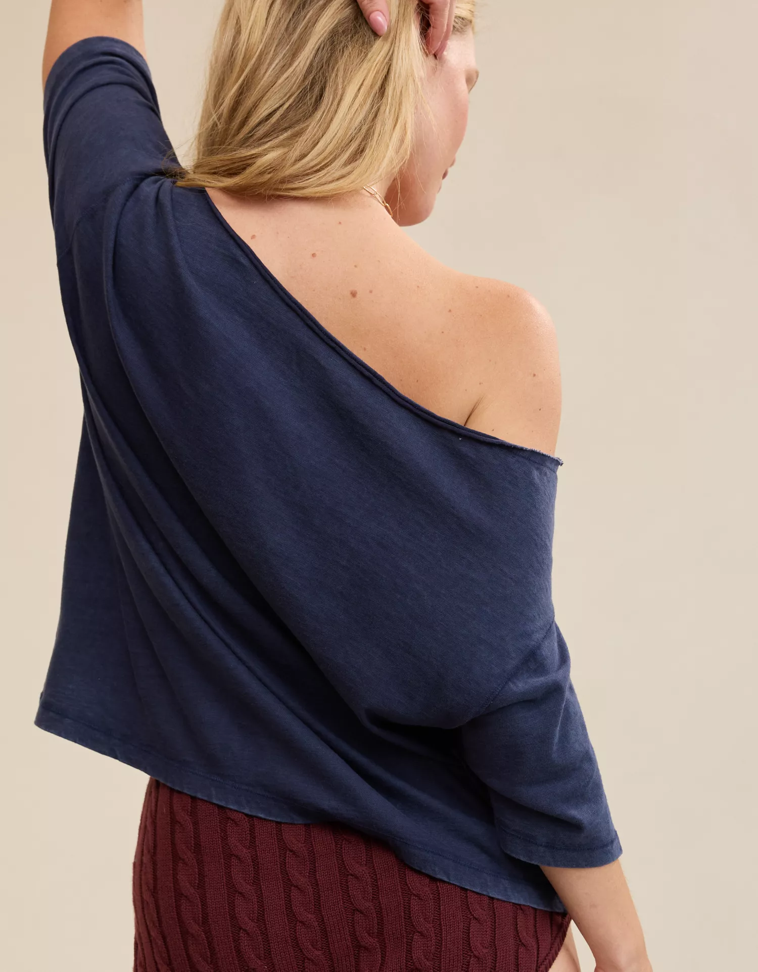 Aerie Off-The-Shoulder Relaxed T-Shirt - thumbnail 3