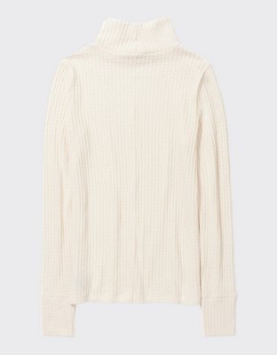 Aerie Waffle Long Sleeve Turtleneck T-Shirt