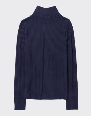Aerie Waffle Long Sleeve Turtleneck T-Shirt