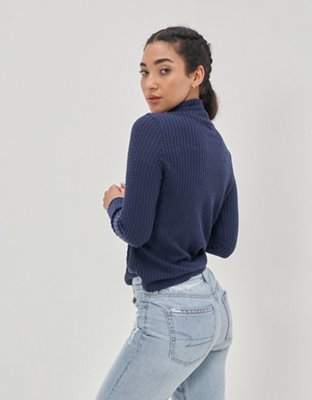 Aerie Waffle Long Sleeve Turtleneck T-Shirt