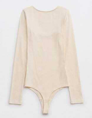 Aerie Ribbed Scoop Neck Bodysuit