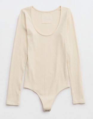 Aerie Ribbed Scoop Neck Bodysuit