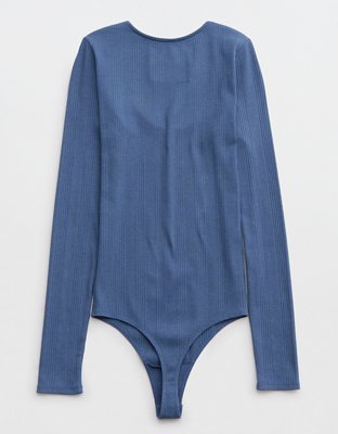 Aerie Ribbed Scoop Neck Bodysuit