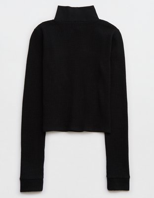 Aerie Blizzard Waffle Mockneck T-Shirt