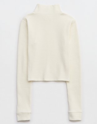 Aerie Blizzard Waffle Mockneck T-Shirt