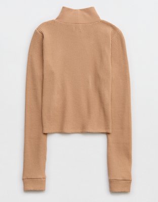 Aerie Blizzard Waffle Mockneck T-Shirt