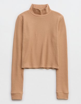 Женские футболки Aerie Blizzard Waffle Mockneck T-Shirt — фото 3