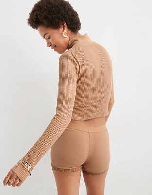 Женские футболки Aerie Blizzard Waffle Mockneck T-Shirt — фото 2