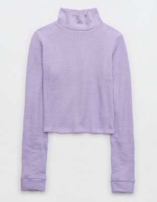 Aerie Cowl Neck Just Add Leggings Sweater Purple Small - $20