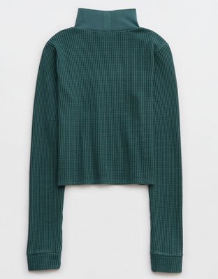 Aerie Blizzard Waffle Mockneck T-Shirt