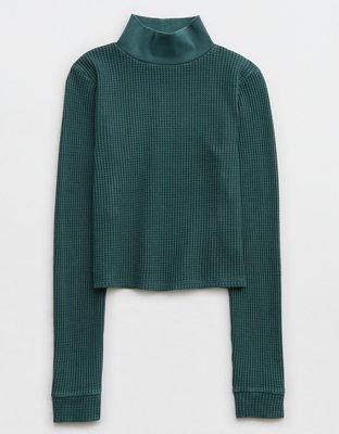 Aerie Blizzard Waffle Mockneck T-Shirt