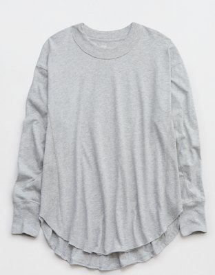Aerie Long Sleeve Oversized Boyfriend T-Shirt