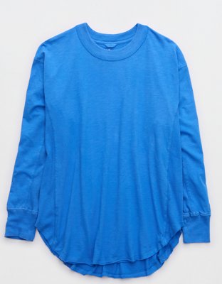 Aerie Long Sleeve Oversized Boyfriend T-Shirt