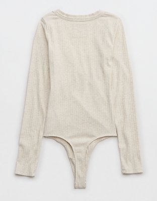 Aerie Long Sleeve Cross Front Bodysuit