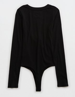 Aerie Long Sleeve Cross Front Bodysuit