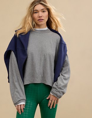 Aerie Cozy Long Sleeve Mockneck T-Shirt