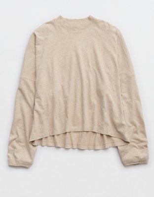 Aerie Cozy Long Sleeve Mockneck T-Shirt