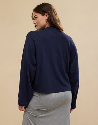 Aerie Cozy Long Sleeve Mockneck T-Shirt