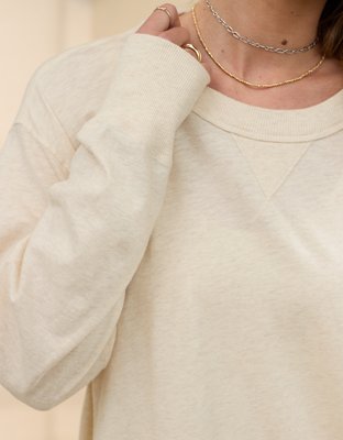 Aerie Cozy Long Sleeve Oversized Boyfriend T-Shirt