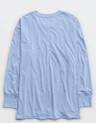 Aerie Cozy Long Sleeve Oversized Boyfriend T-Shirt