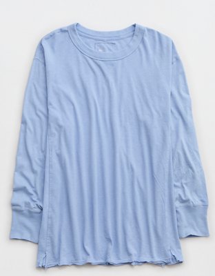 Aerie Cozy Long Sleeve Oversized Boyfriend T-Shirt