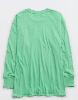 Aerie Cozy Long Sleeve Oversized Boyfriend T-Shirt