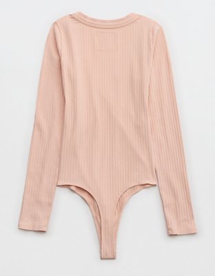 Aerie Long Sleeve Cross Front Bodysuit