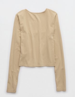 Aerie Chill Up T-shirt Cortada Manga Larga