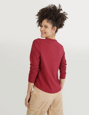 Aerie Long Sleeve Graphic T-Shirt