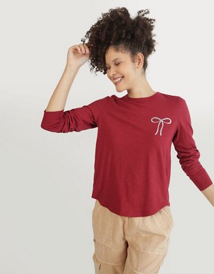 Aerie Long Sleeve Graphic T-Shirt