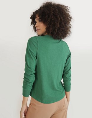 T-shirt de mangas largas con gráfico Aerie