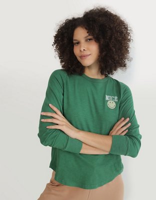 Aerie Long Sleeve Graphic T-Shirt