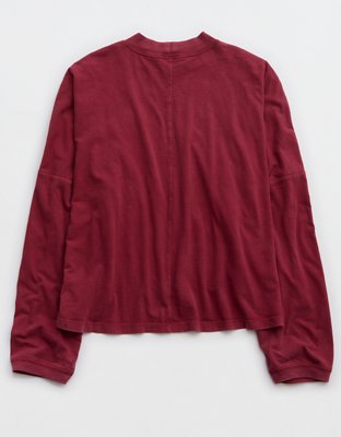 T-shirt à col cheminée et manches longues douillet Aerie