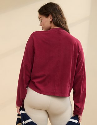 T-shirt à col cheminée et manches longues douillet Aerie