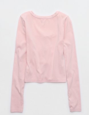 Aerie Long Sleeve Tie Front Cardigan