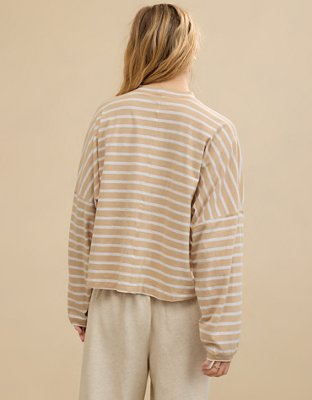 Aerie Cozy Long Sleeve Mockneck T-Shirt