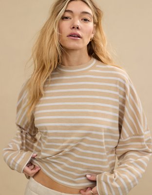 Aerie Cozy Long Sleeve Mockneck T-Shirt